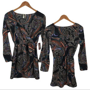 NWT Peppermint Boutique Paisley Boho Dress S